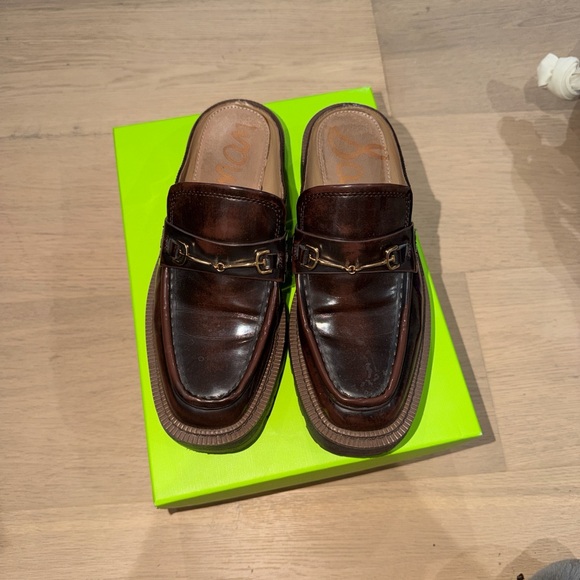 Sam Edelman Shoes - Sam Edelman Brown Leather Horsebit Mule